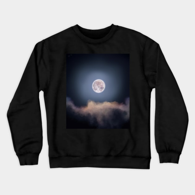 back to the moon i go Crewneck Sweatshirt by artbyemuu